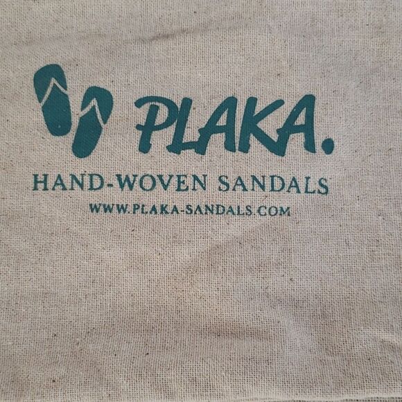 Plaka Sandal Womens 7 Oceanside Blue Green Woven Thong Flip Flop Slip on Shoe - Picture 2 of 6